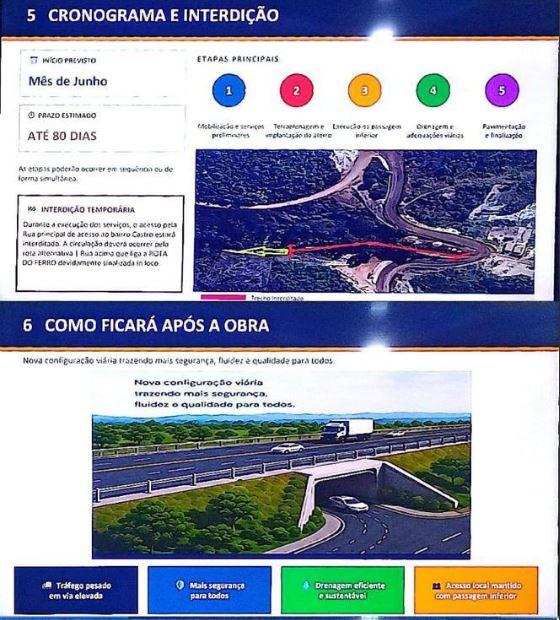 Projeto/estrutura que, segundo os moradores, teria sido apresentado à comunidade durante reunião anterior.